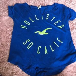 Blue and Green Hollister Top
